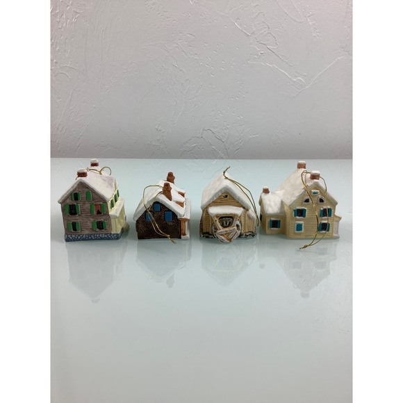 Vintage Reed & Barton Yarmouth Maine ornaments Houses lot of 4 * - Picture 5 of 12